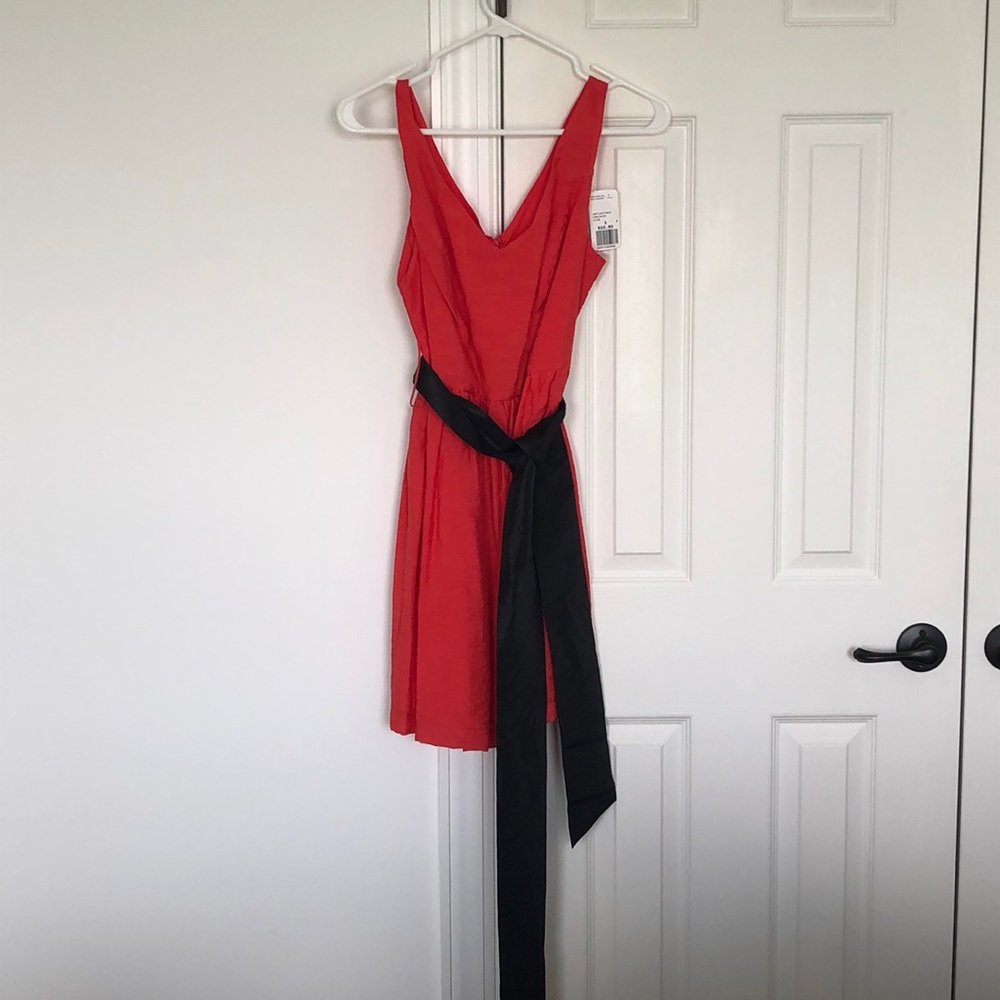 Coral & black Forever 21 dress
